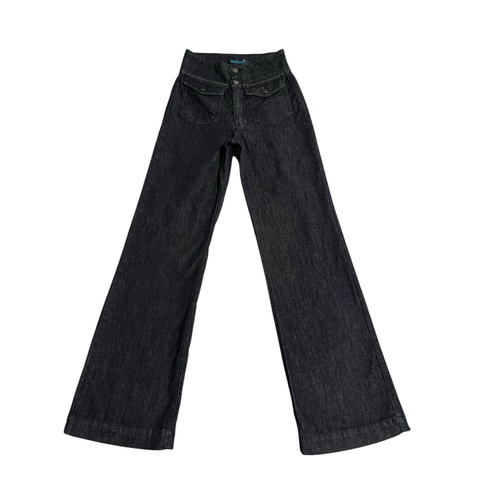 Midiross Jeans Women's Mid Rise Wide Leg Pants Small